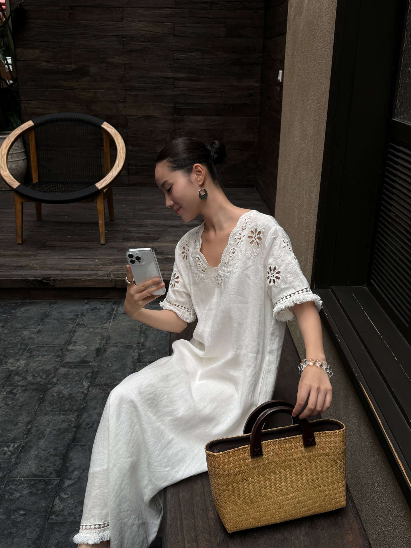 Elegant Simple Style Holiday C - Linen Dress Wrap recension och pris