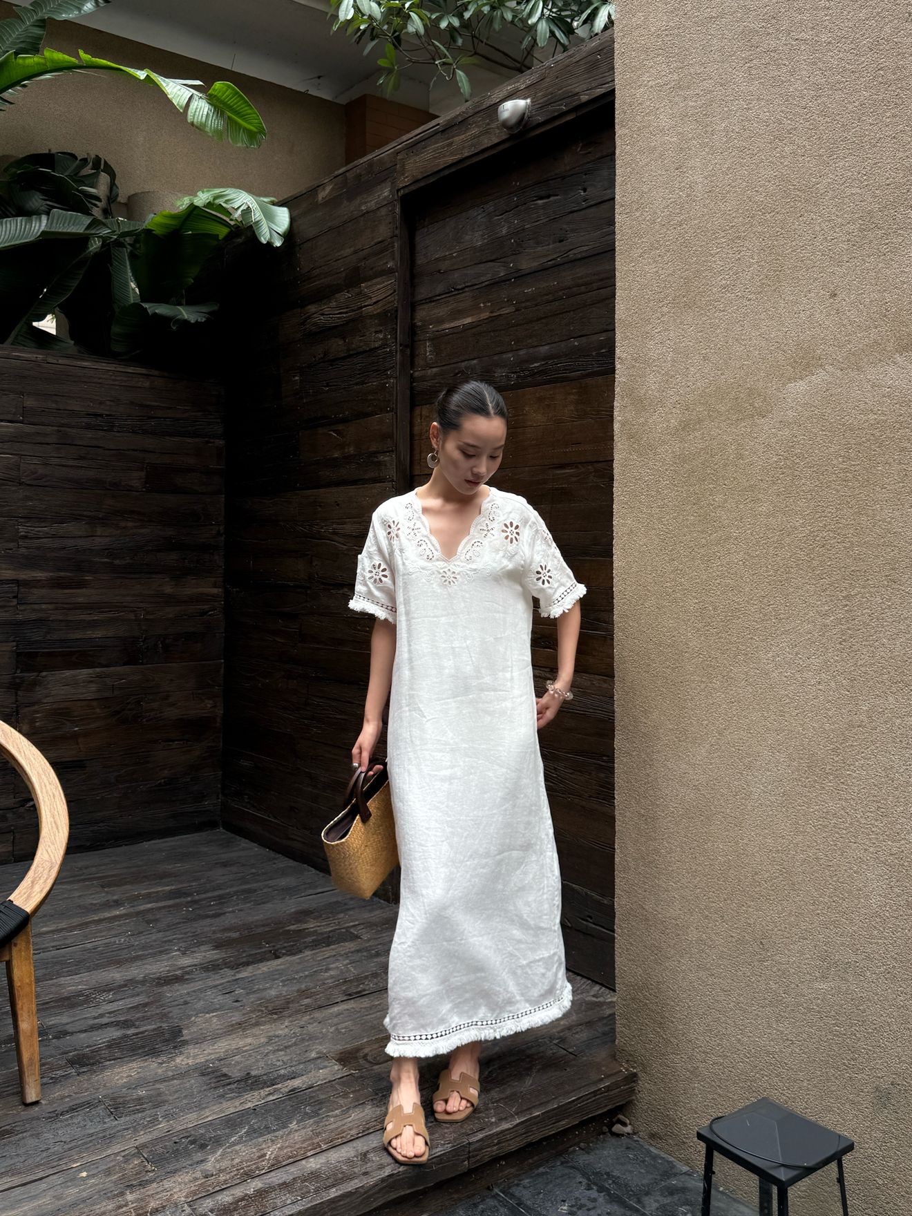 Elegant Simple Style Holiday C - Linen Dress Wrap recension och pris