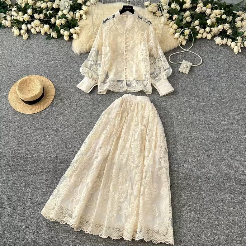 Elegant 2 Piece Long Dress Wom - Midi Skirt Floral recension och pris