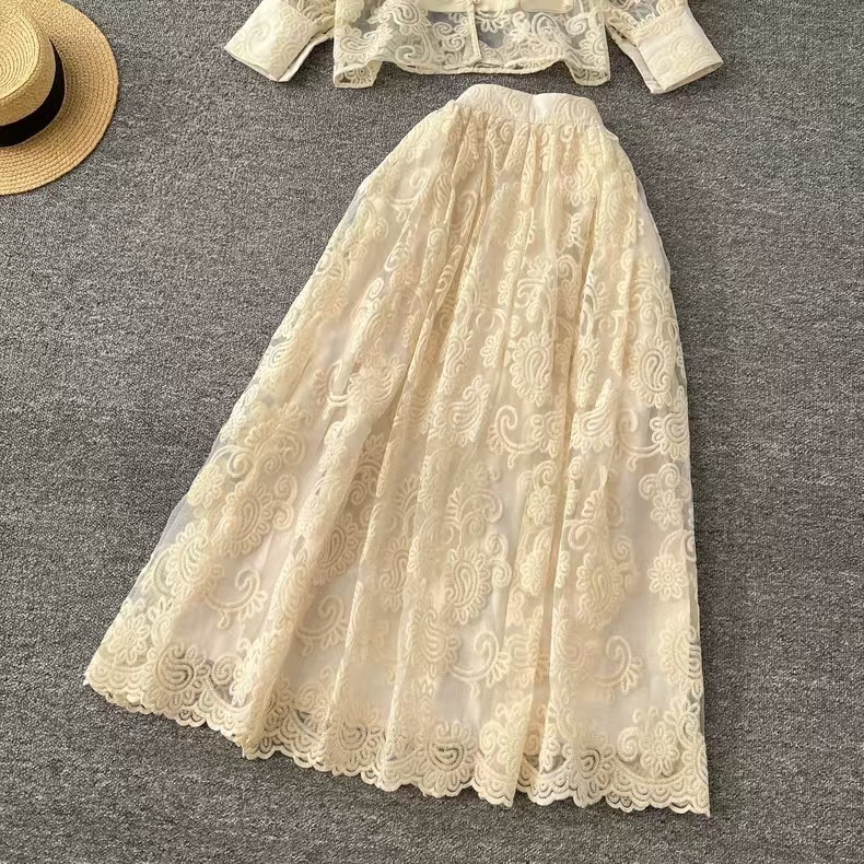 Elegant 2 Piece Long Dress Wom - Midi Skirt Floral recension och pris