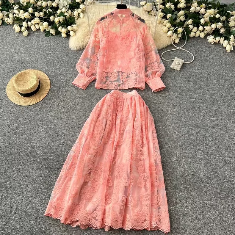 Elegant 2 Piece Long Dress Wom - Midi Skirt Floral recension och pris