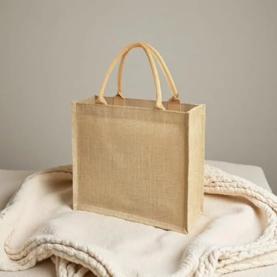 15 Pack Burlap Tote Bags 12x12 - Tote Bag Beach recension och pris