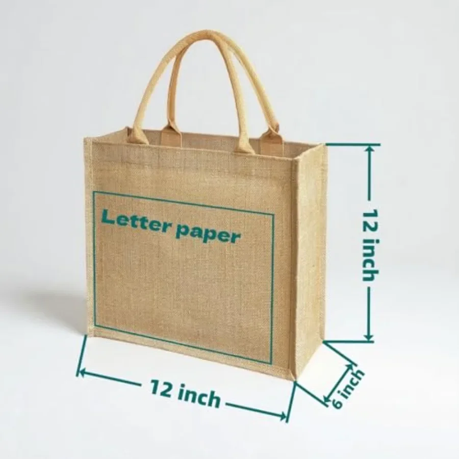 15 Pack Burlap Tote Bags 12x12 - Tote Bag Beach recension och pris