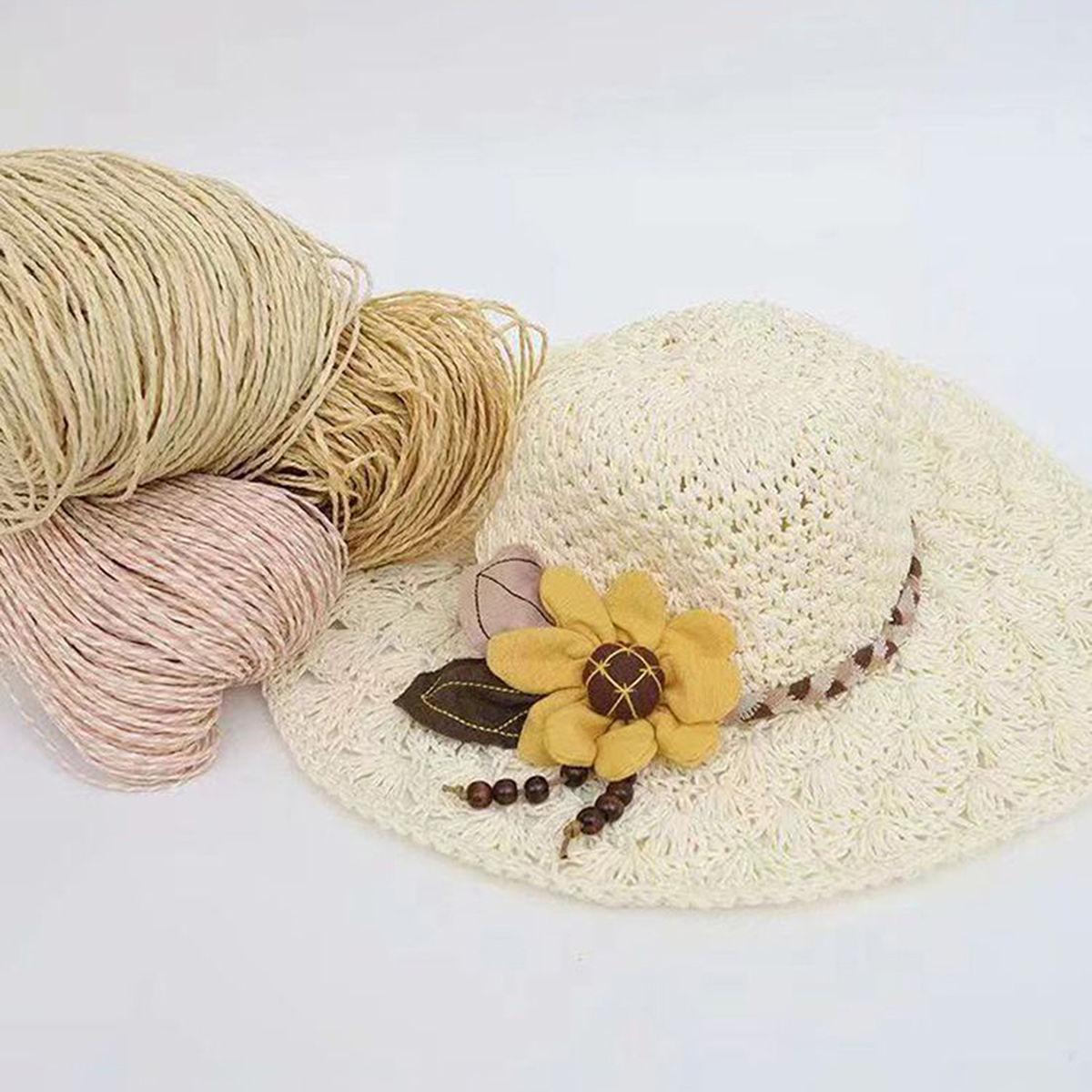100g Raffia Straw Yarn Handmad - Crochet Bag Raffia recension och pris