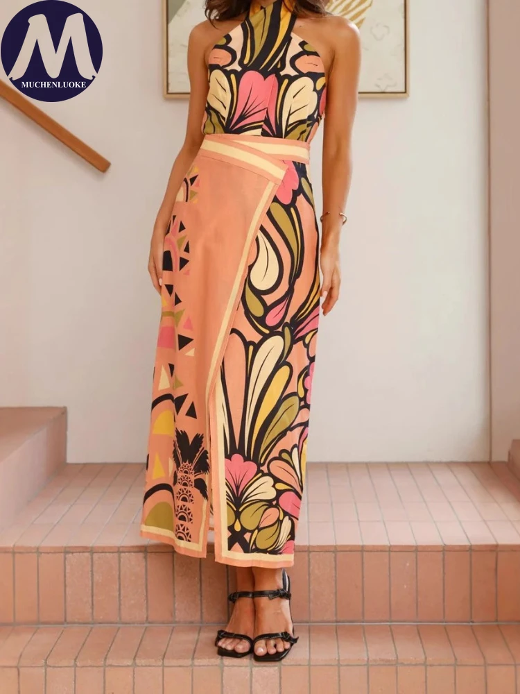 Set 2 Piece Woman Summer New S - Linen Dress Wrap recension och pris
