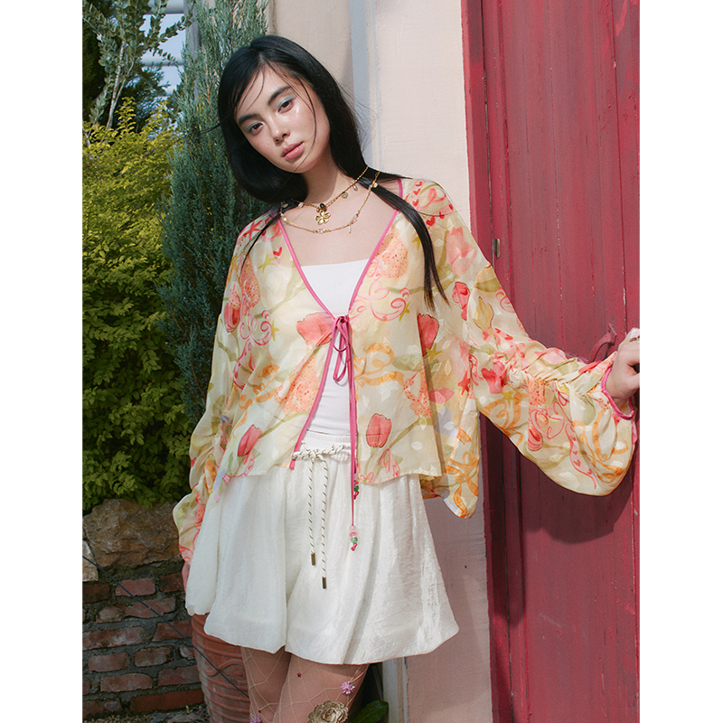 ELFSACK Floral Print Sheer Kim - Kimono Sheer Floral recension och pris