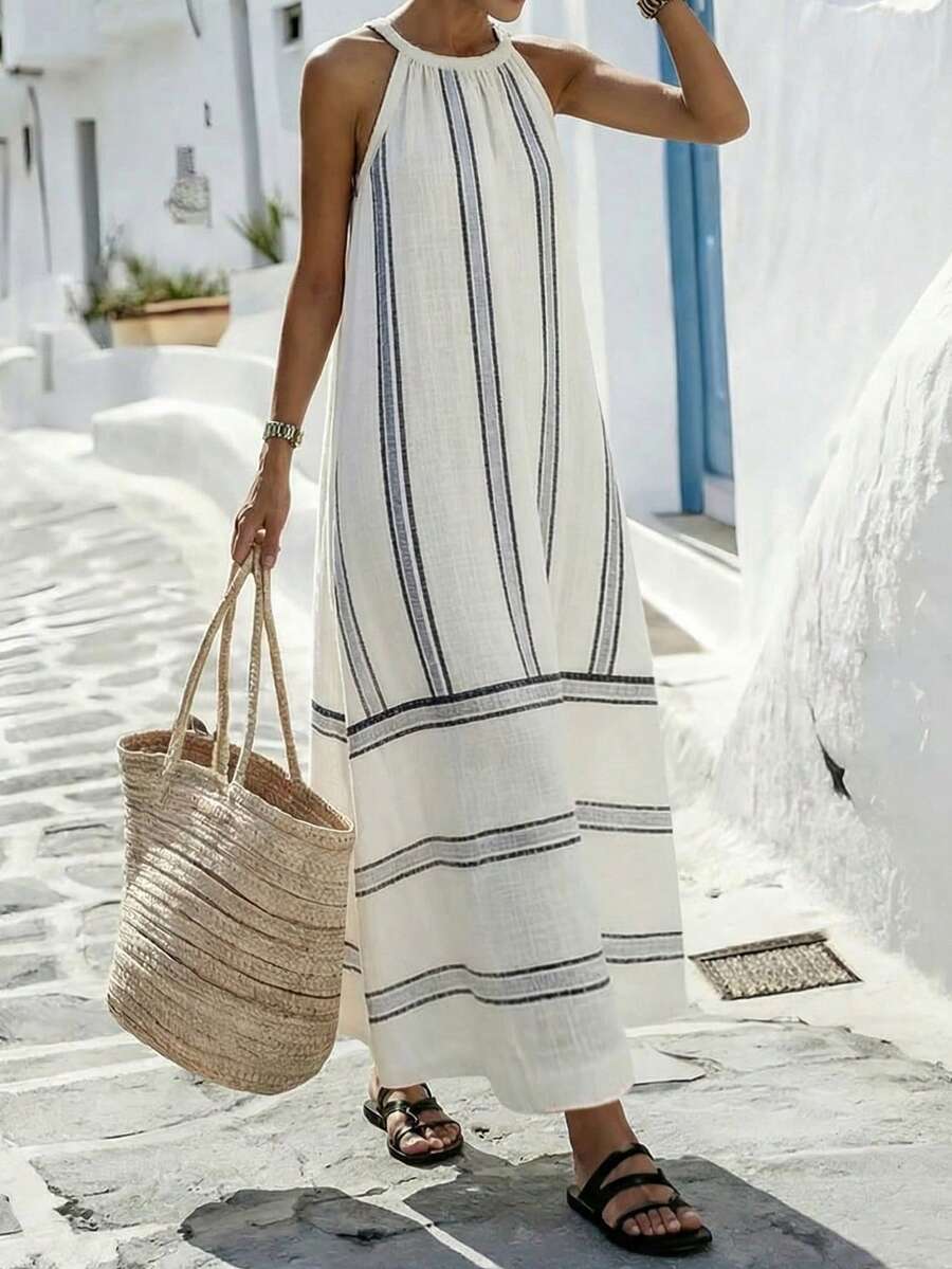Women Sleeveless Halter Maxi D - Maxi Dress Halter recension och pris