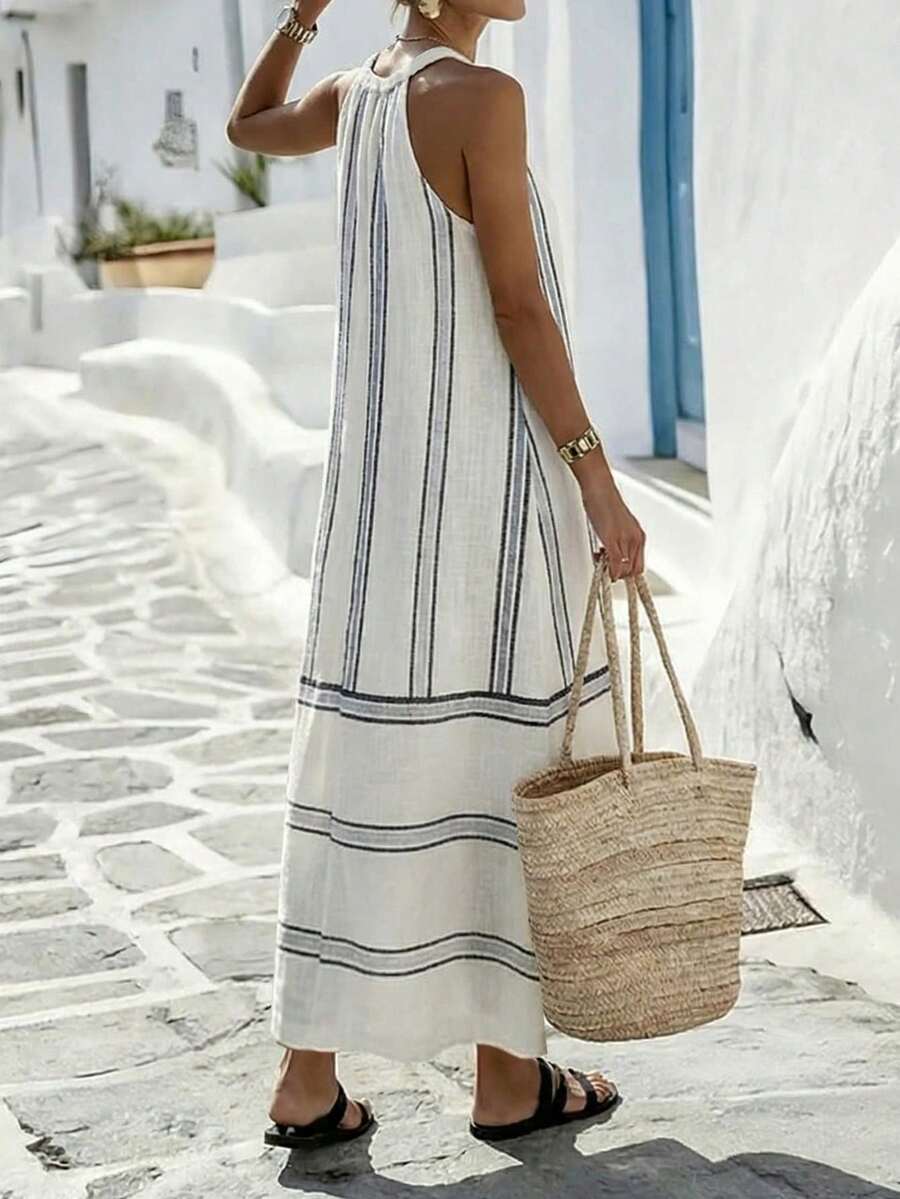 Women Sleeveless Halter Maxi D - Maxi Dress Halter recension och pris