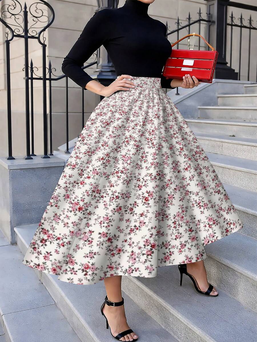 Oversized Floral Midi Skirt Pi - Midi Skirt Floral recension och pris