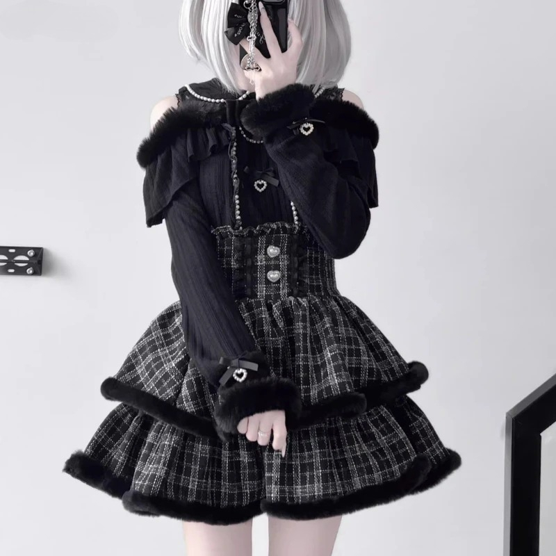 Y2k Japan Style Gothic Y2k Lol - Blouse Off Shoulder recension och pris