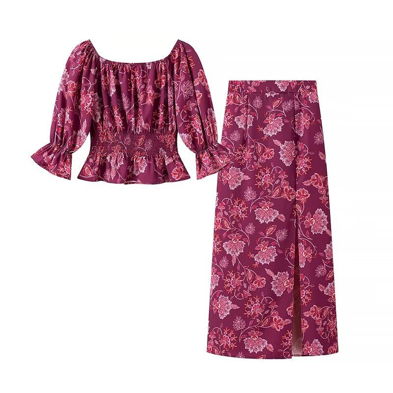 Women's Fashion Printed Off-Sh - Blouse Off Shoulder recension och pris