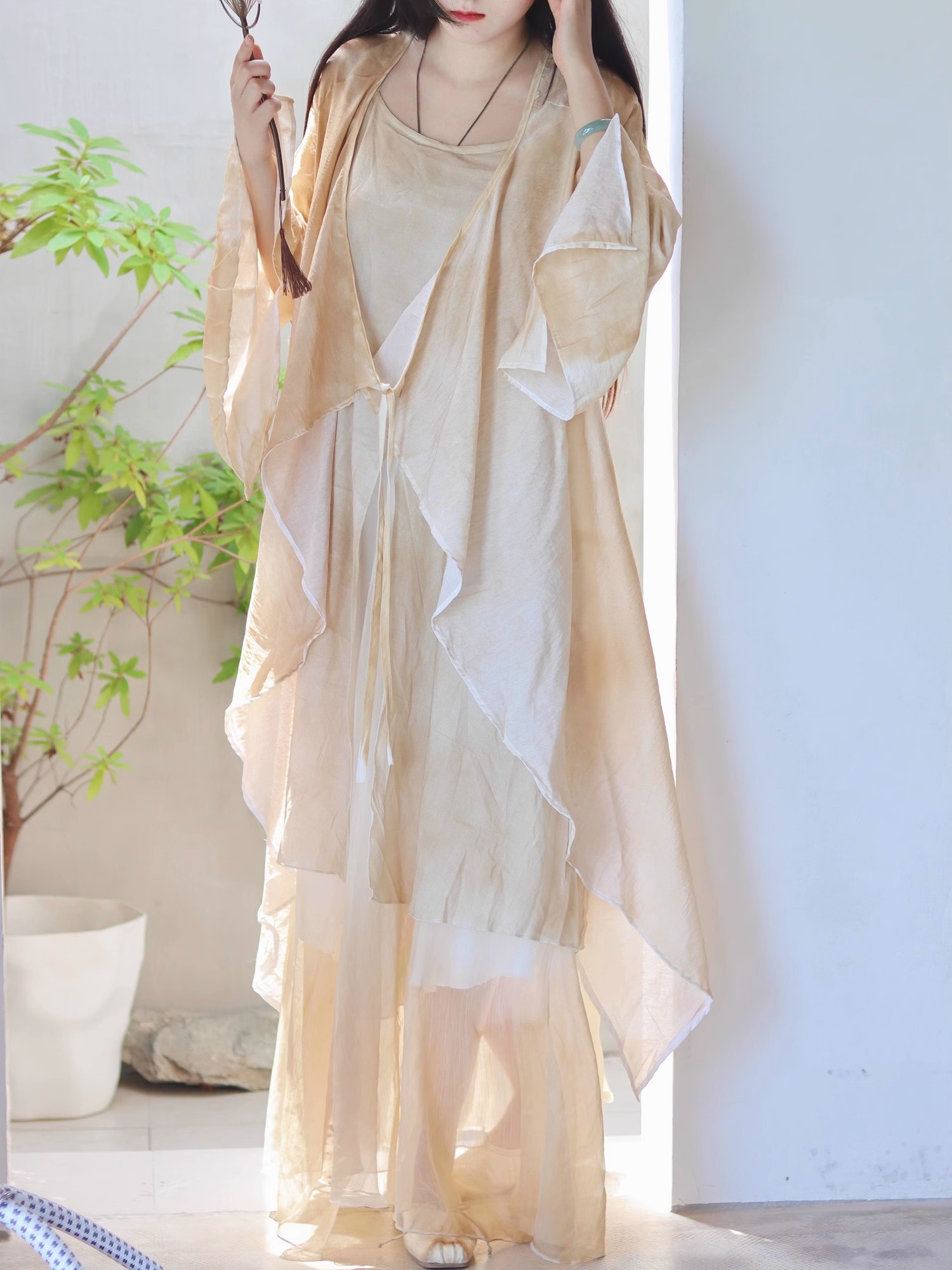 New Chinese Style Cotton Linen - Linen Dress Wrap recension och pris
