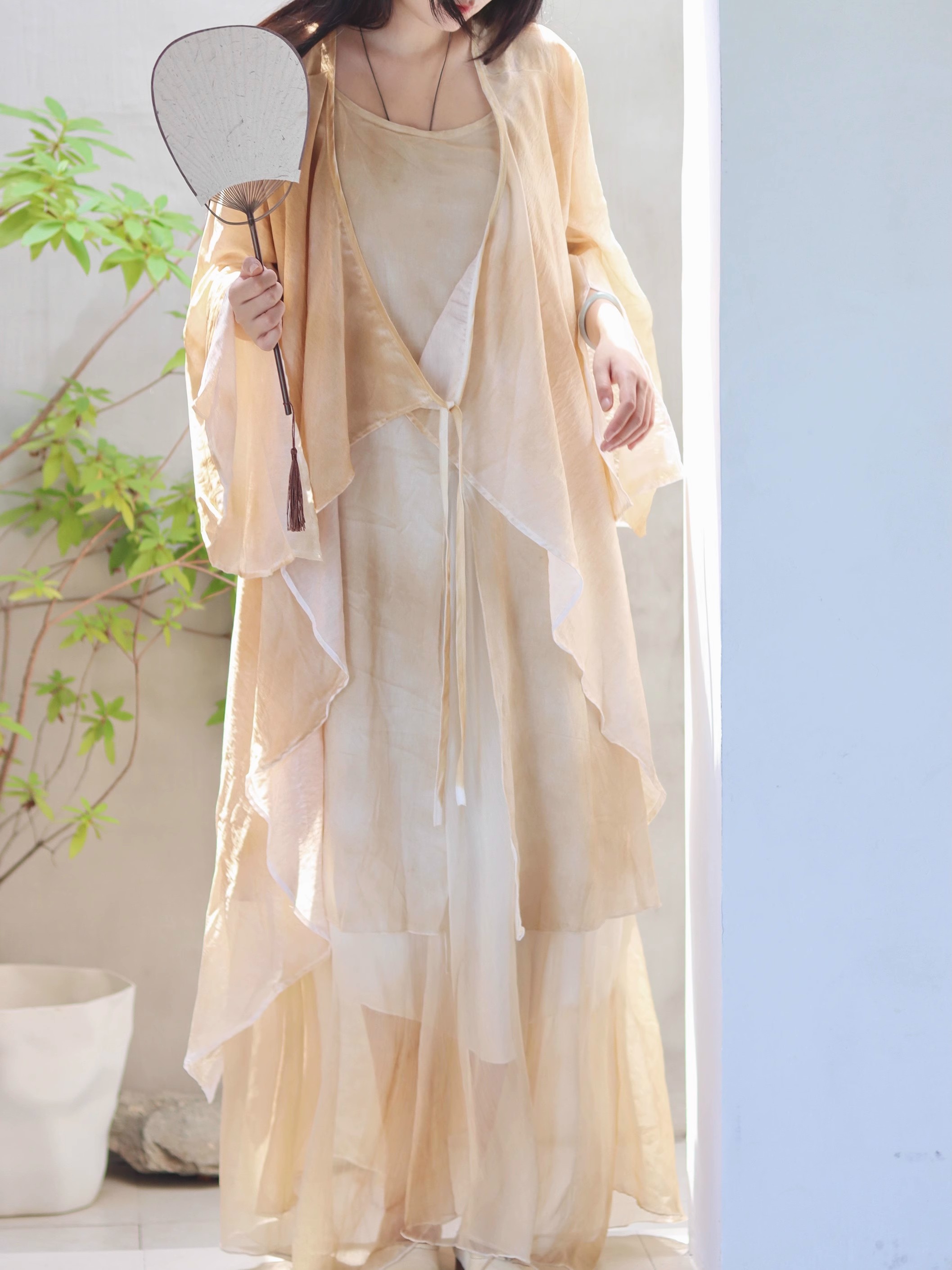 New Chinese Style Cotton Linen - Linen Dress Wrap recension och pris