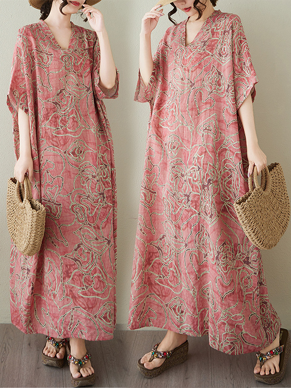 Knee-Length Wrap Long Dress Su - Linen Dress Wrap recension och pris