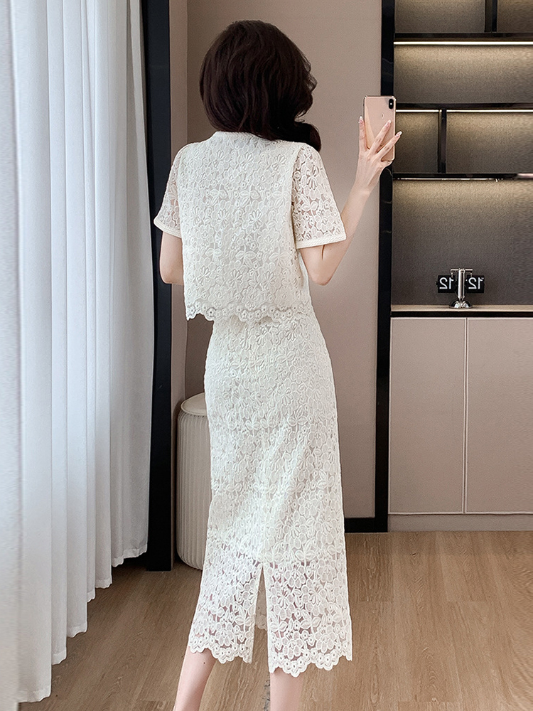 Summer Women Elegant Lace Flor - Midi Skirt Floral recension och pris