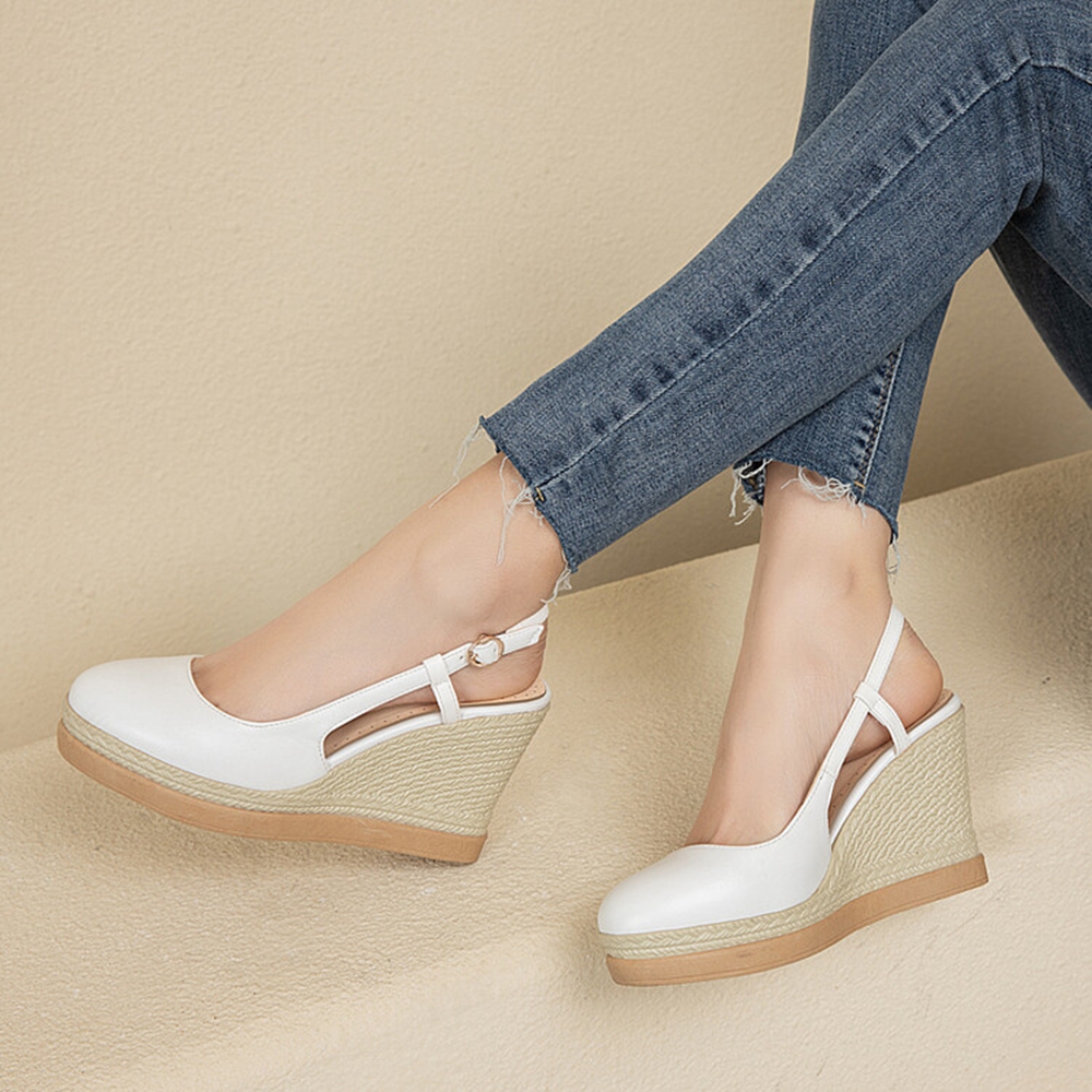 Women's T‑Strap Wedge Sandals  - Wedge Espadrille Women recension och pris