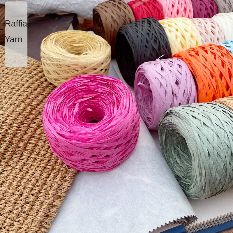 180m raffia Yarn paper Grass f - Crochet Bag Raffia recension och pris