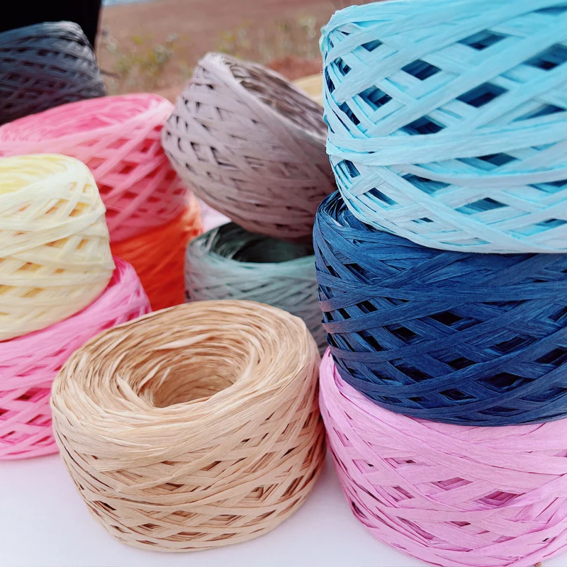 180m raffia Yarn paper Grass f - Crochet Bag Raffia recension och pris