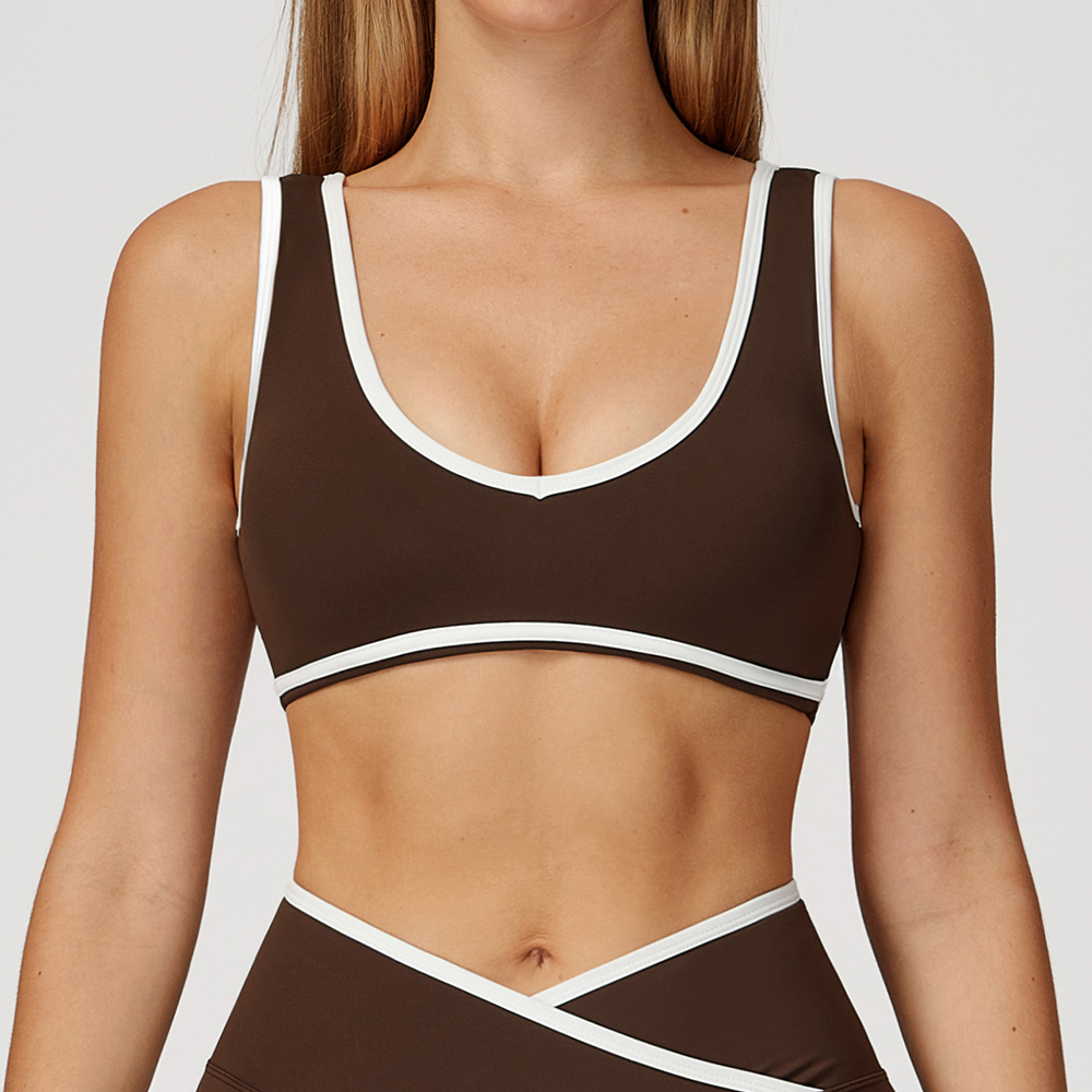 V-Neck Sports Bra Women Top Pu - Crop Top Crochet recension och pris