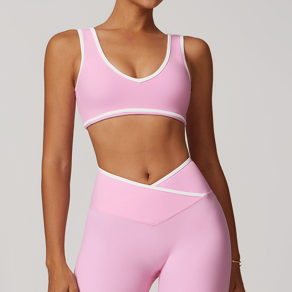 V-Neck Sports Bra Women Top Pu - Crop Top Crochet recension och pris