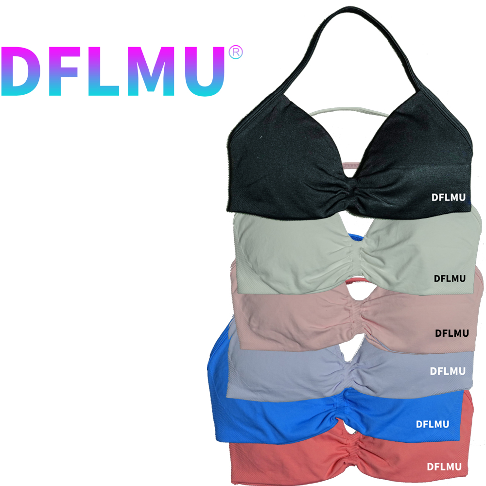 DFLMU Women Halter Sports Bra  - Crop Top Crochet recension och pris