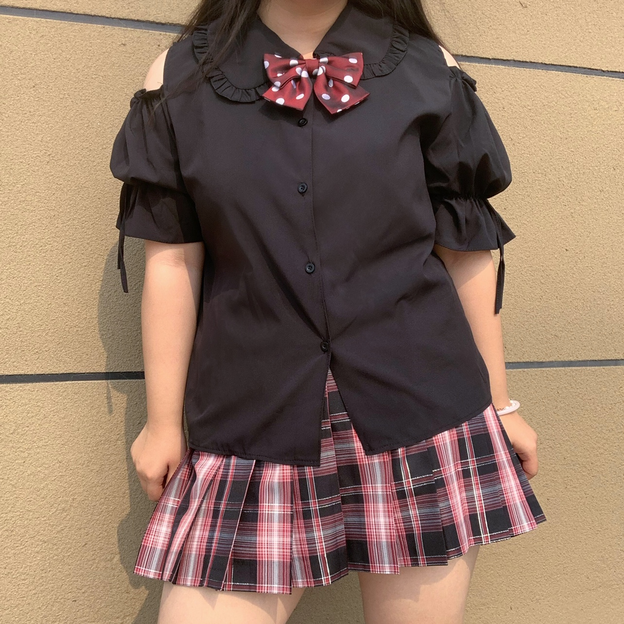 Large Size Jk Uniform Off-the- - Blouse Off Shoulder recension och pris