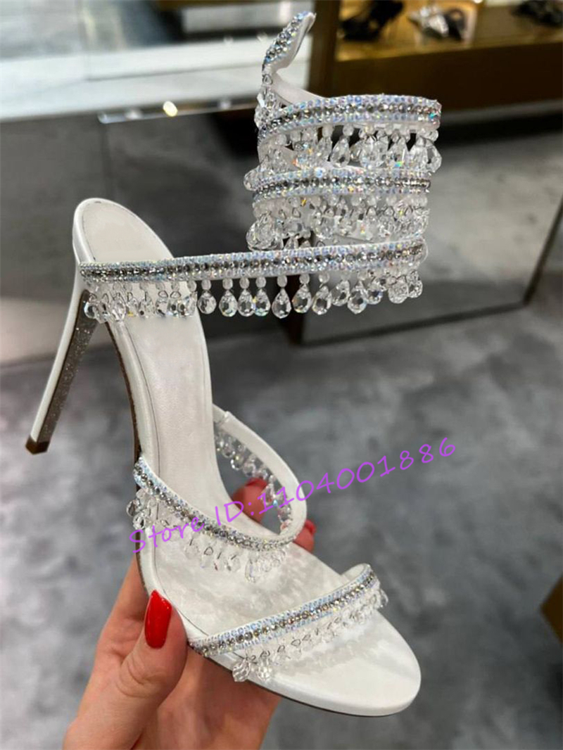 Rhinestone Snake Shape Ankle S - Sandal Strappy Heeled recension och pris
