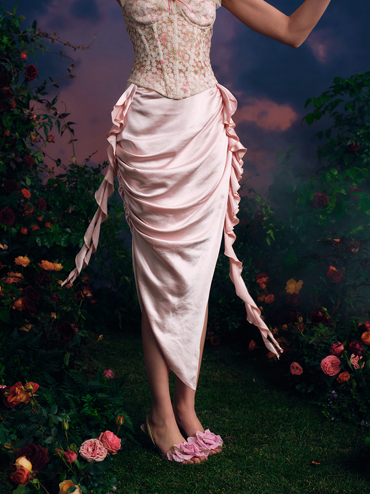 LaceMade Orginal Design Fairyt - Midi Skirt Floral recension och pris
