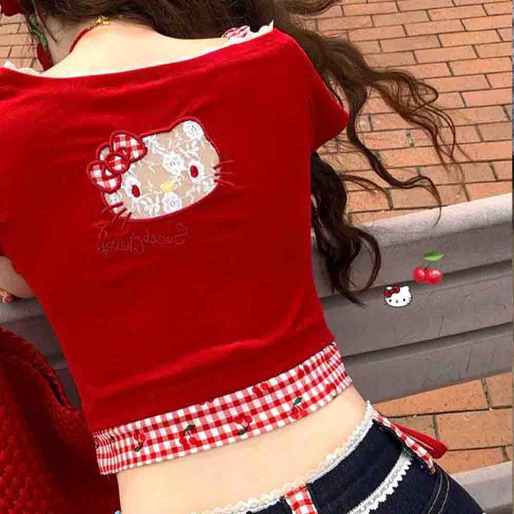 Hello Kitties Summer Women's S - Blouse Off Shoulder recension och pris