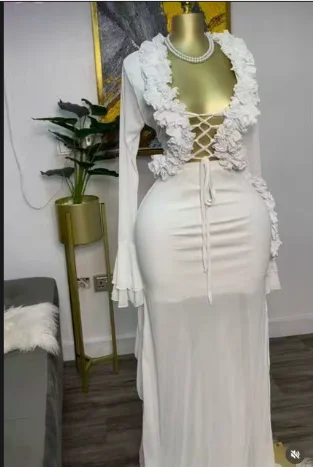 Fashion Women Set Mesh Full Sl - Crop Top Crochet recension och pris