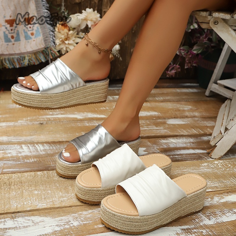 Women's Ruched Espadrille Wedg - Wedge Espadrille Women recension och pris