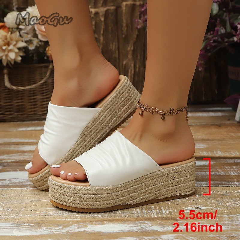 Women's Ruched Espadrille Wedg - Wedge Espadrille Women recension och pris
