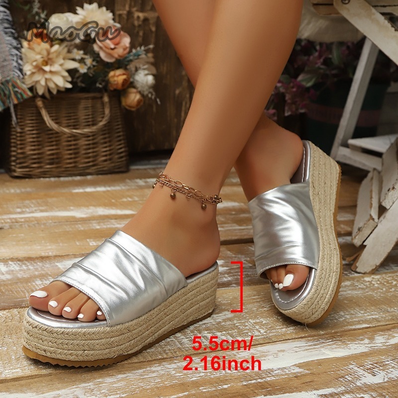 Women's Ruched Espadrille Wedg - Wedge Espadrille Women recension och pris