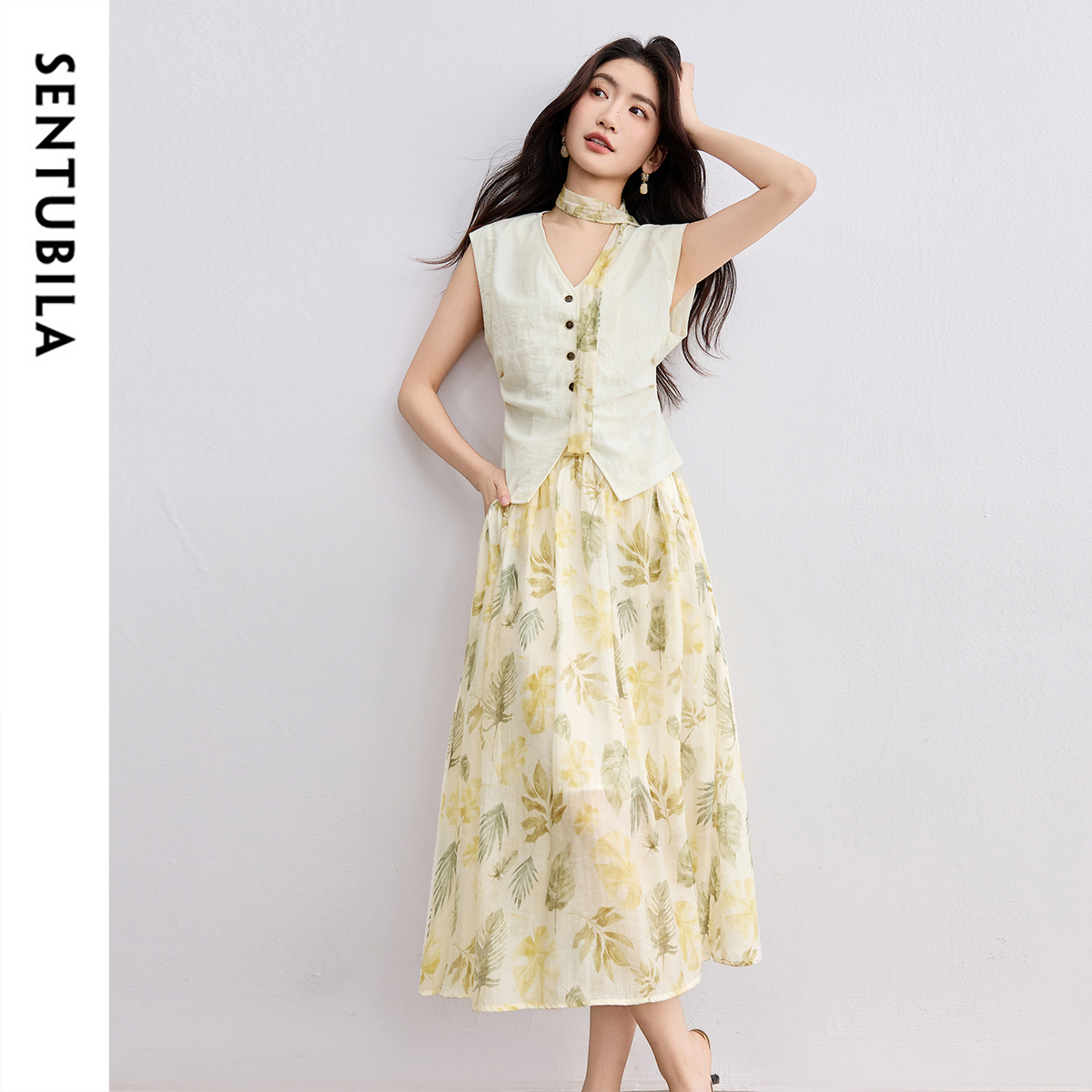 SENTUBILA Elegant Skirt Holida - Midi Skirt Floral recension och pris