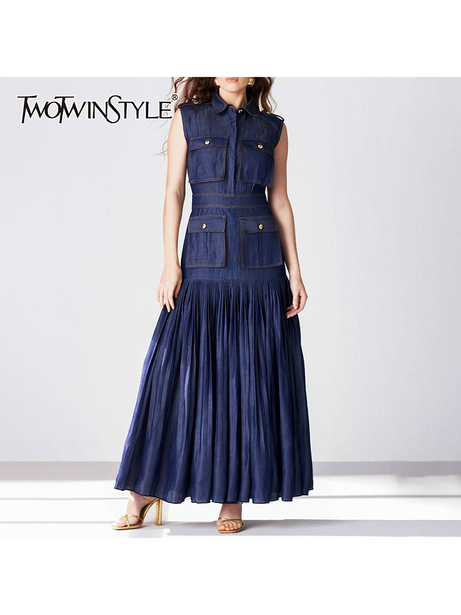 TWOTWINSTYLE Patchwork Pockets - Linen Dress Wrap recension och pris