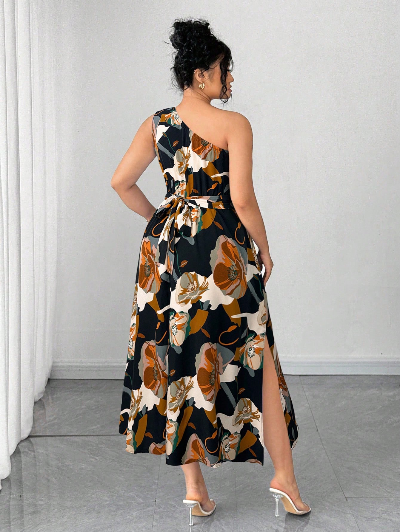 Asymmetrical One-Shoulder Flor - Midi Skirt Floral recension och pris