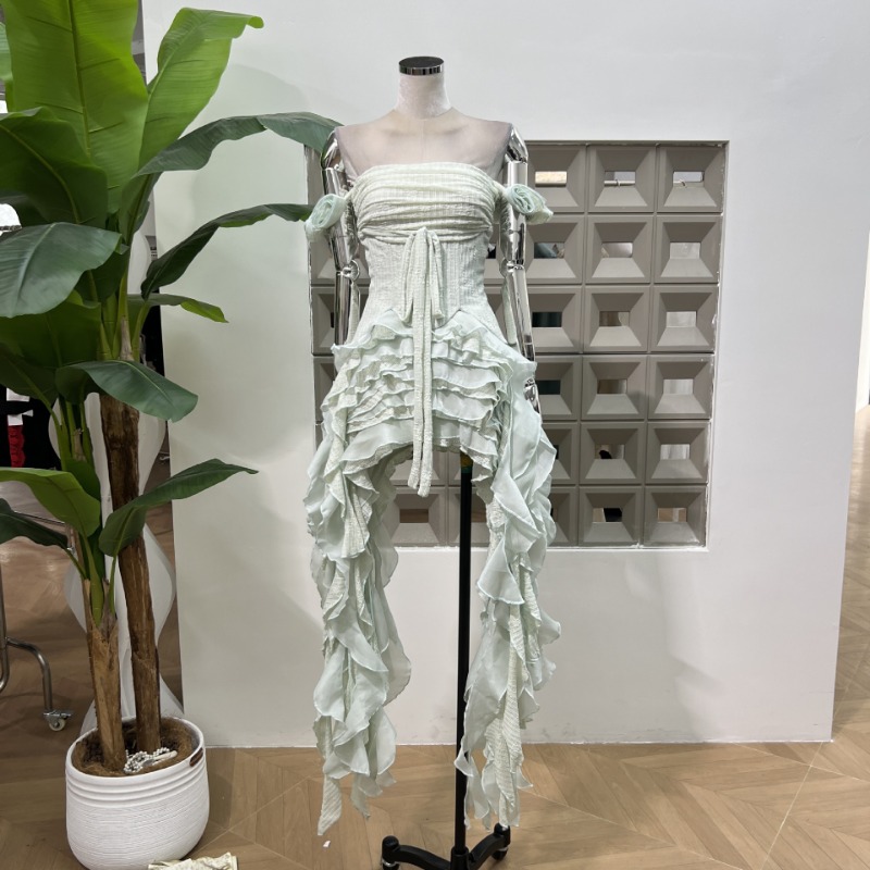 KBQ Solid Spliced Tassel Irreg - Maxi Dress Halter recension och pris