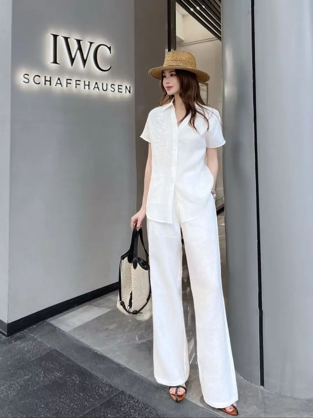 Minimalist style high quality  - Linen Pant Wide recension och pris