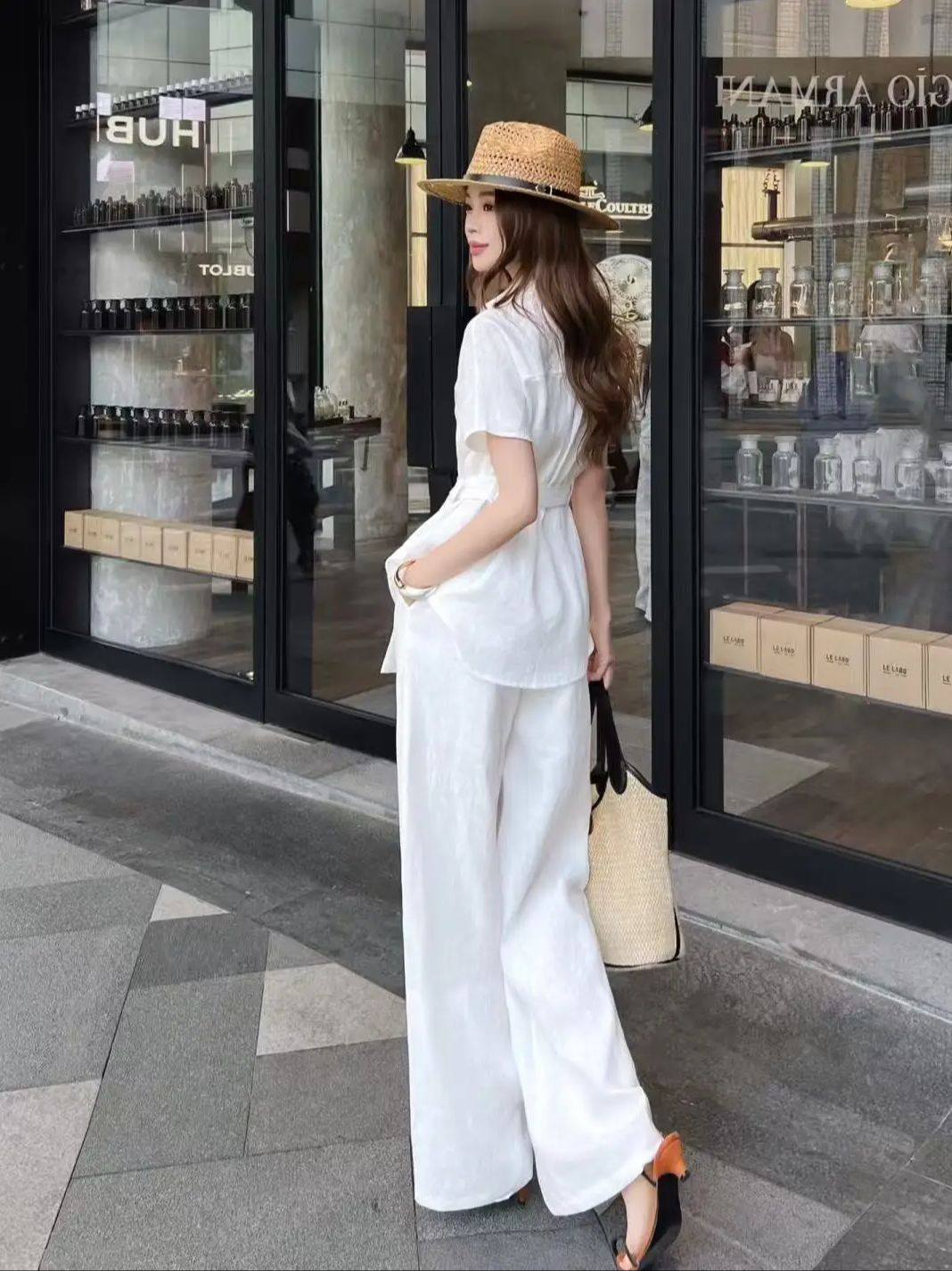 Minimalist style high quality  - Linen Pant Wide recension och pris