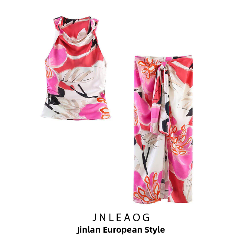 JNLEAOG Summer New Women's Sil - Midi Skirt Floral recension och pris