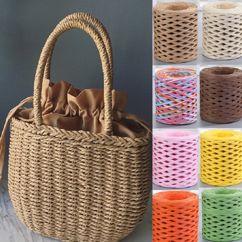 200m Natural Raffia Straw Yarn - Crochet Bag Raffia recension och pris