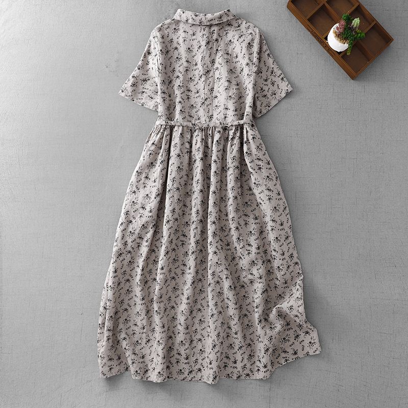 Summer Floral Cotton Linen Dr  - Midi Skirt Floral recension och pris