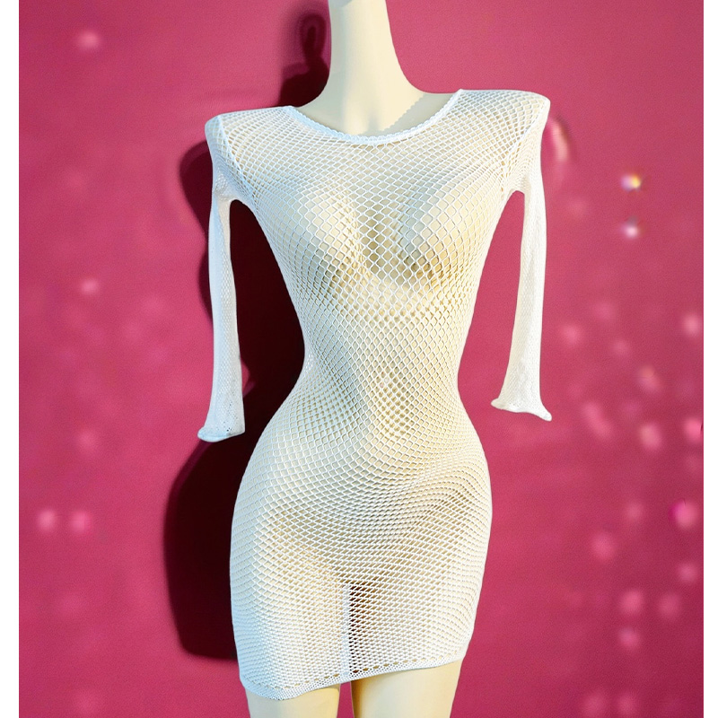 1PC Women Fishnet Cover Up Wit - Cover Up Kaftan recension och pris