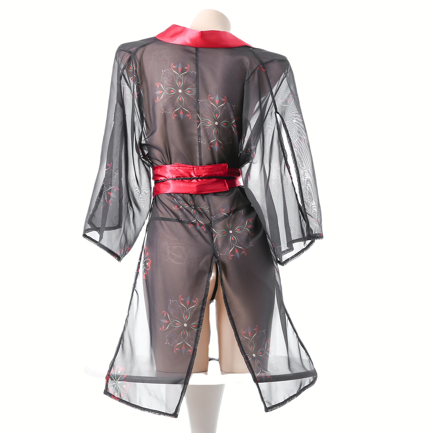Women's Black Sheer Mesh Japan - Kimono Sheer Floral recension och pris