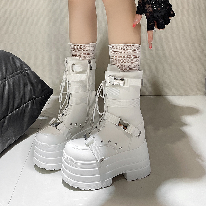 13.5CM,17CM Women Punk Boots A - Wedge Espadrille Women recension och pris