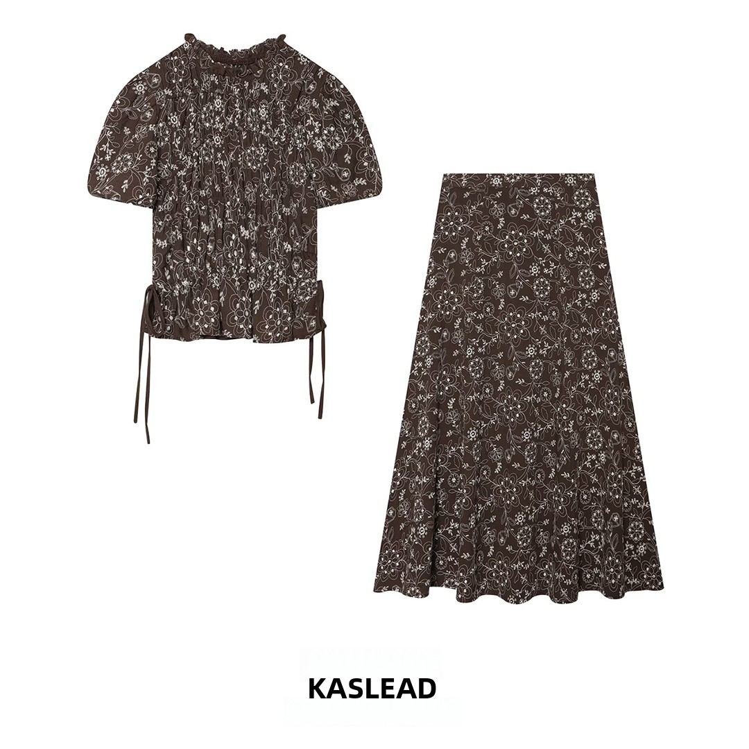 KASLEAD New Women's Fashion Em - Midi Skirt Floral recension och pris