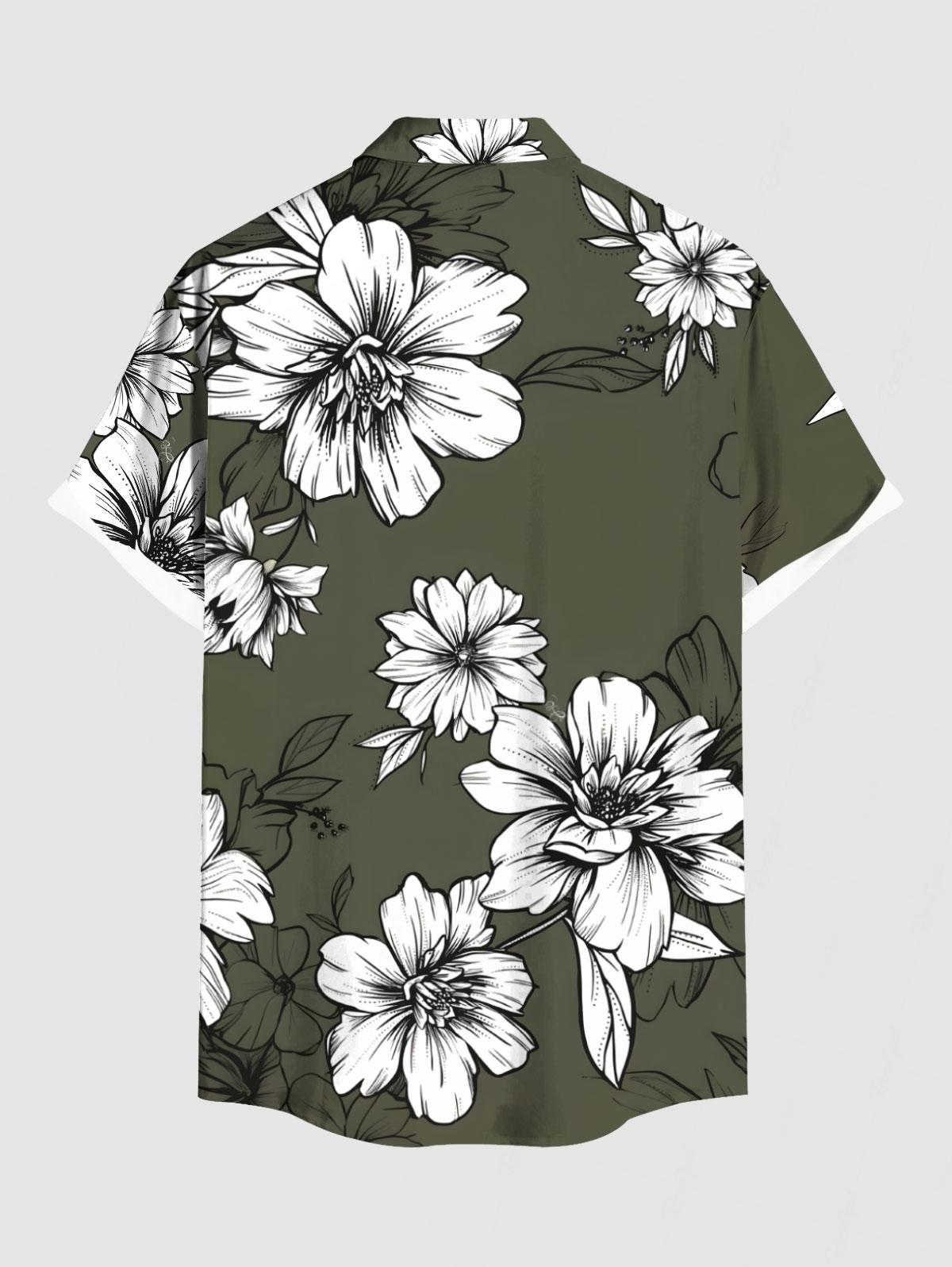 Flowers Leaf Printed Plus Size - Romper Floral Print recension och pris