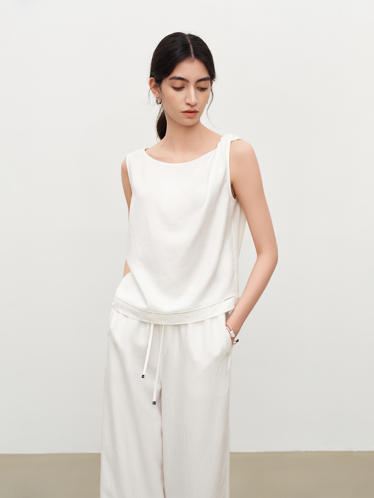 ZIQIAO Relaxed Old Money Style - Linen Pant Wide recension och pris