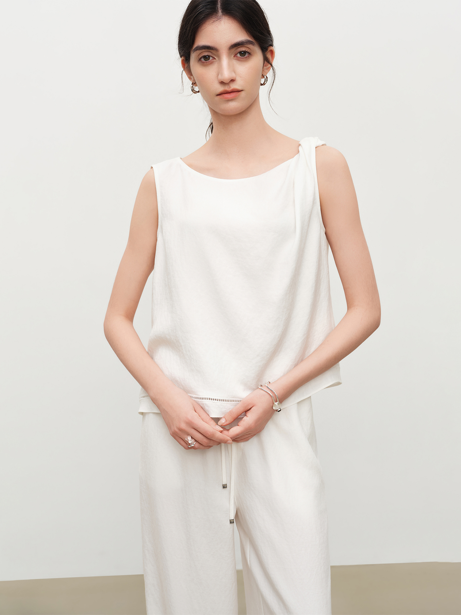 ZIQIAO Relaxed Old Money Style - Linen Pant Wide recension och pris