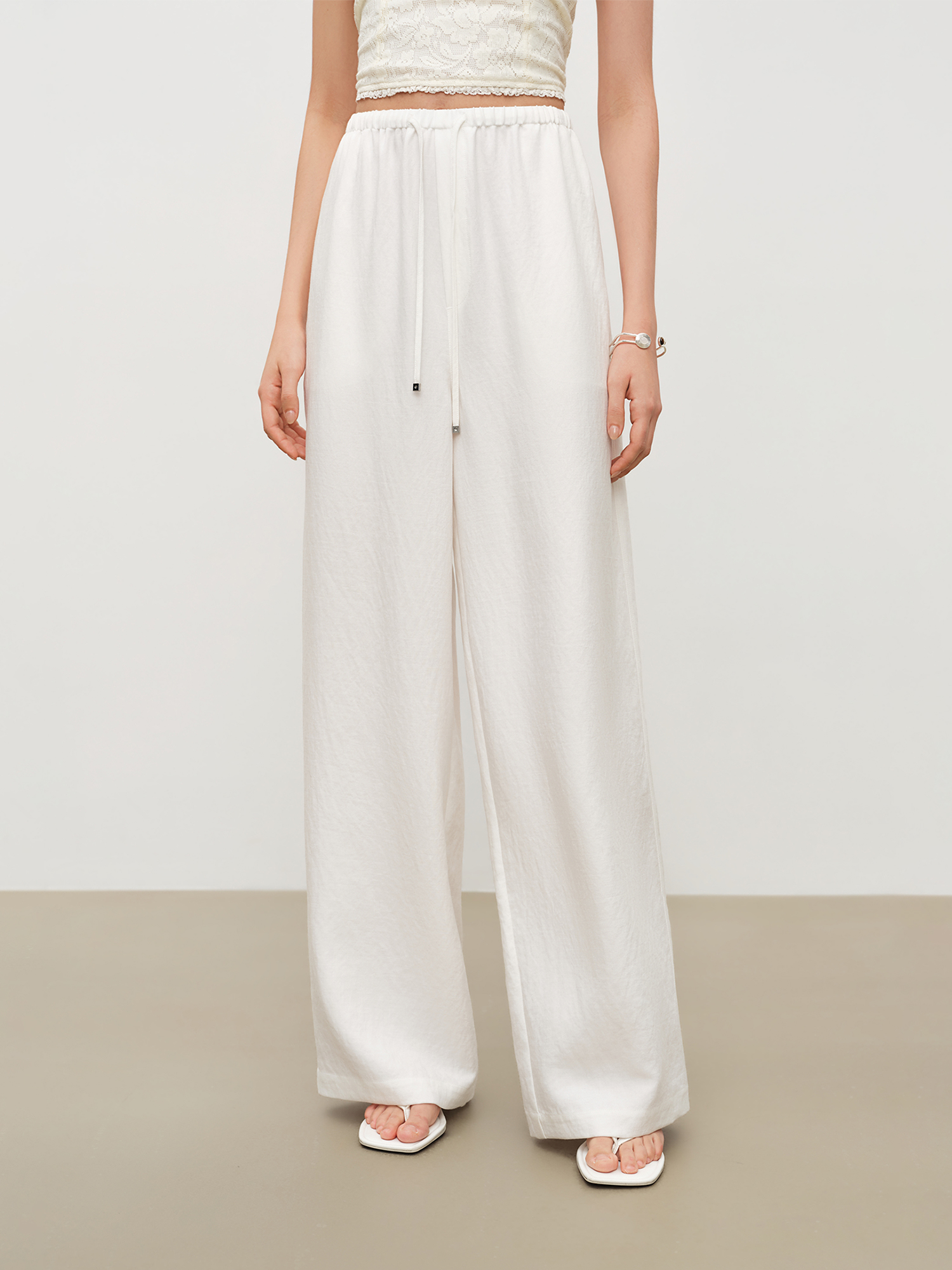ZIQIAO Relaxed Old Money Style - Linen Pant Wide recension och pris